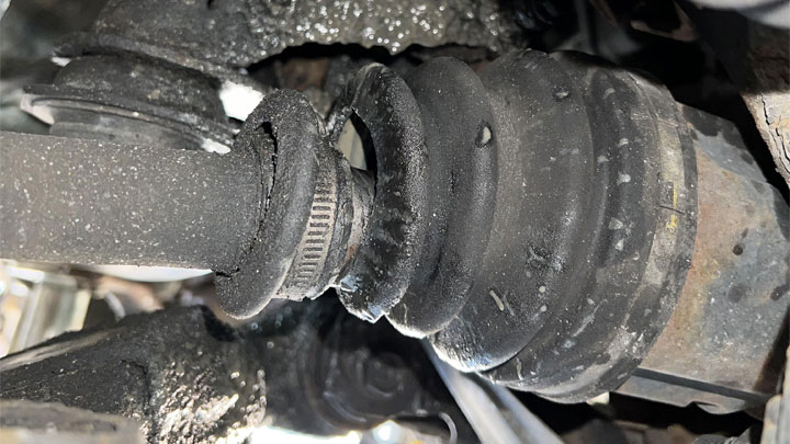 CV axle boot failure